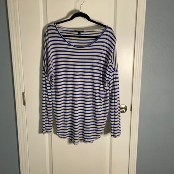 Banana Republic drop sleeve tunic royal blue/white stripe sz XL great condition - Picture 1 of 5